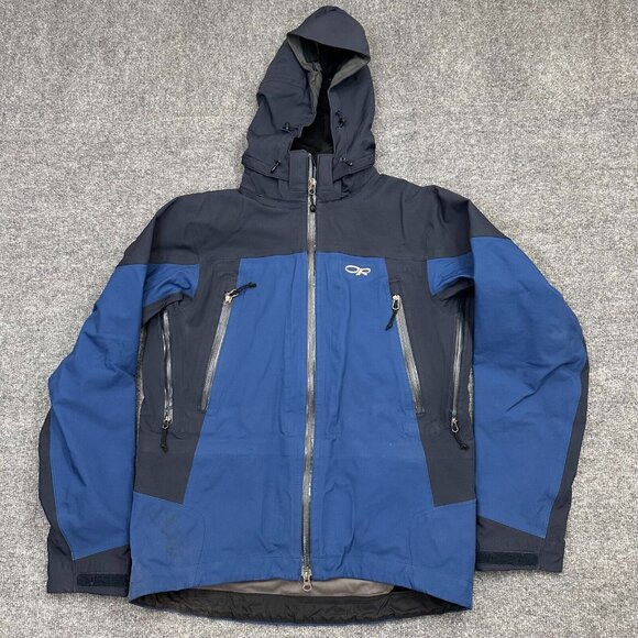 Outdoor Research Foray Mid Weight Soft Shell Hooded Ski Jacket Blue Men’s Small